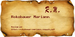 Rokobauer Mariann névjegykártya